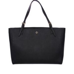 Tory Burch York Tote Black Saffiano Leather